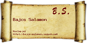 Bajcs Salamon névjegykártya